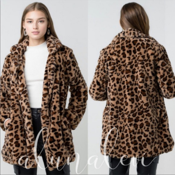 Brand new vegan fur leapord print jacket - Picture 2 of 3